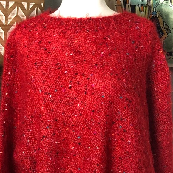 525 Made in America Mohair Blend Sequined Sweater - Picture 7 of 8